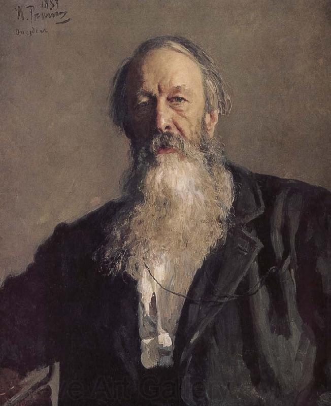 Ilia Efimovich Repin Stasov portrait Norge oil painting art